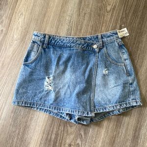 Denim skort